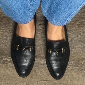 Mauri Italian Leather Loafers, Dark Navy, size 9
